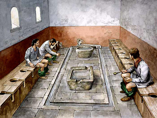 Illustration of Roman Latrine