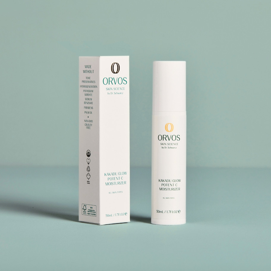 Orvos Kakadu Glow Potent C Moisturizer packaging and product