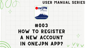 How to Register A New User Account in OneJPN App?