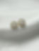8.0-7.5mm White Japanese Akoya Pearl Earrings with Weaved Gold Halo