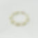 4.5-4.0mm White Freshwater Pearl and 5.5-5.0mm Green Peridot Bead Bracelet