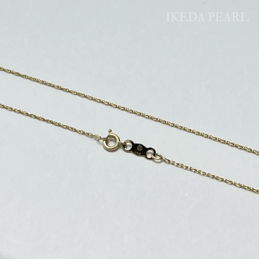 Thumbnail: 11.5x9.5mm Tahitian Keshi Pearl Pendant with Chain