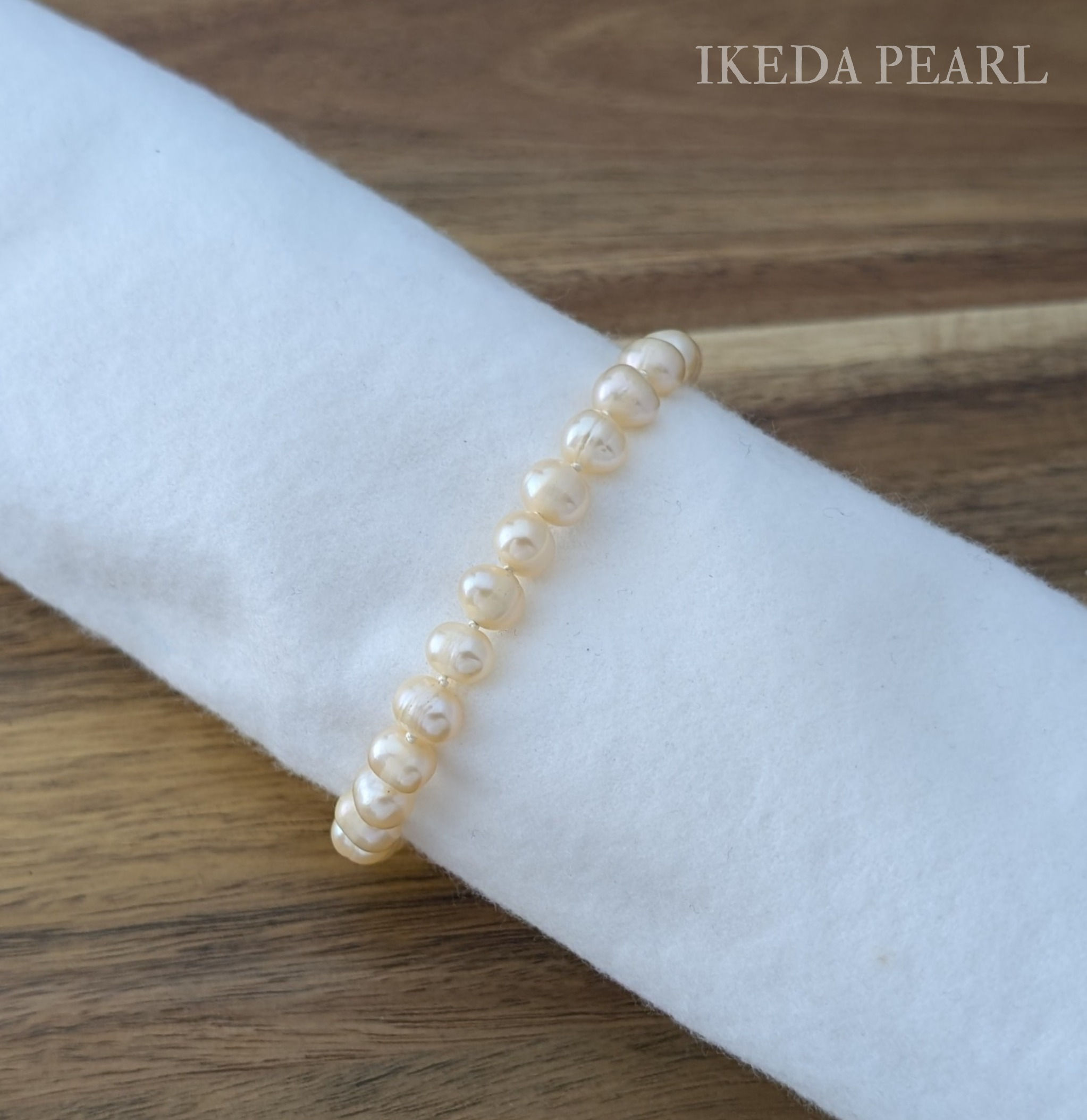 7.0-6.0mm Peach Freshwater Pearl Bracelet