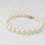 Thumbnail: 7.5-7.0mm White Japanese Akoya Pearl Bracelet with Pearl Clasp in 14K Gold