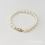 Thumbnail: 7.5-7.0mm White Japanese Akoya Pearl Bracelet with Pearl Clasp in 14K Gold