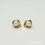 Thumbnail: 7.5-7.0mm White Japanese Akoya Pearl Earrings with Gold Halo