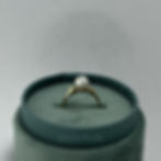 Thumbnail: 7.0-6.5mm White Japanese Akoya Pearl Ring with Diamonds