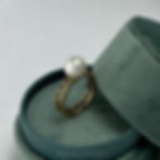 Thumbnail: 9.5-9.0mm White Japanese Akoya Pearl Ring