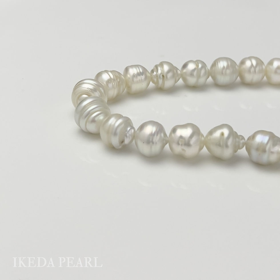 Thumbnail: 12.5-9.0mm White Baroque Circlé South Sea Pearl Necklace