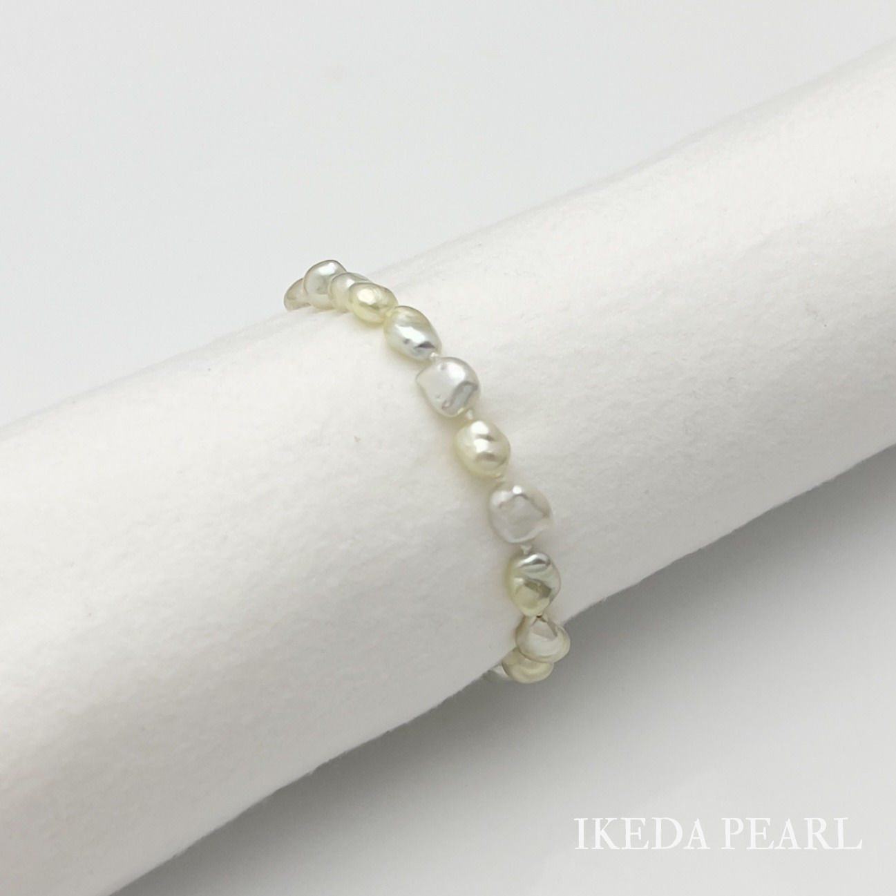 8.0-6.0mm Golden Grey South Sea Keshi Pearl Bracelet
