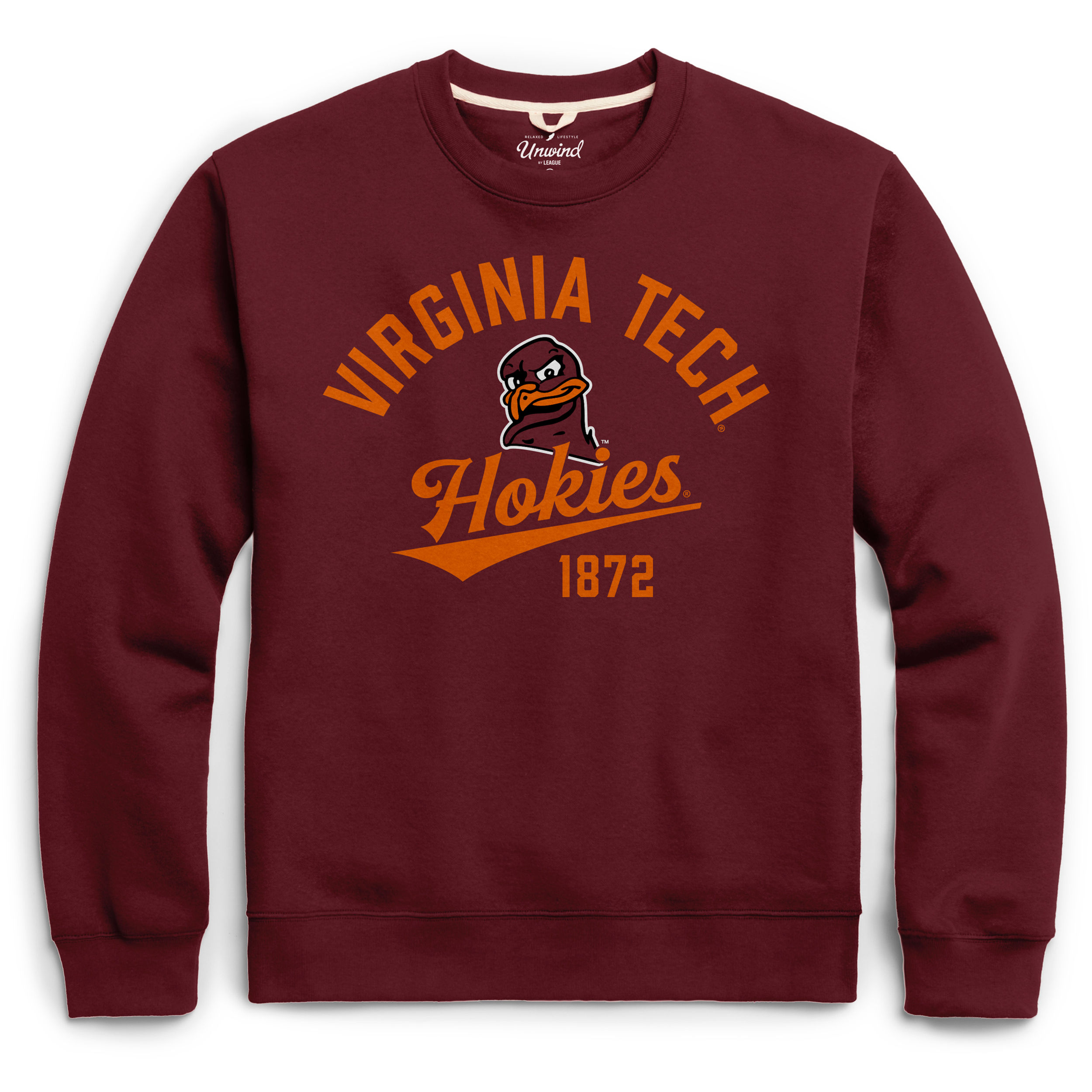 Essential Fleece Crew VT Maroon Stock # 1327445