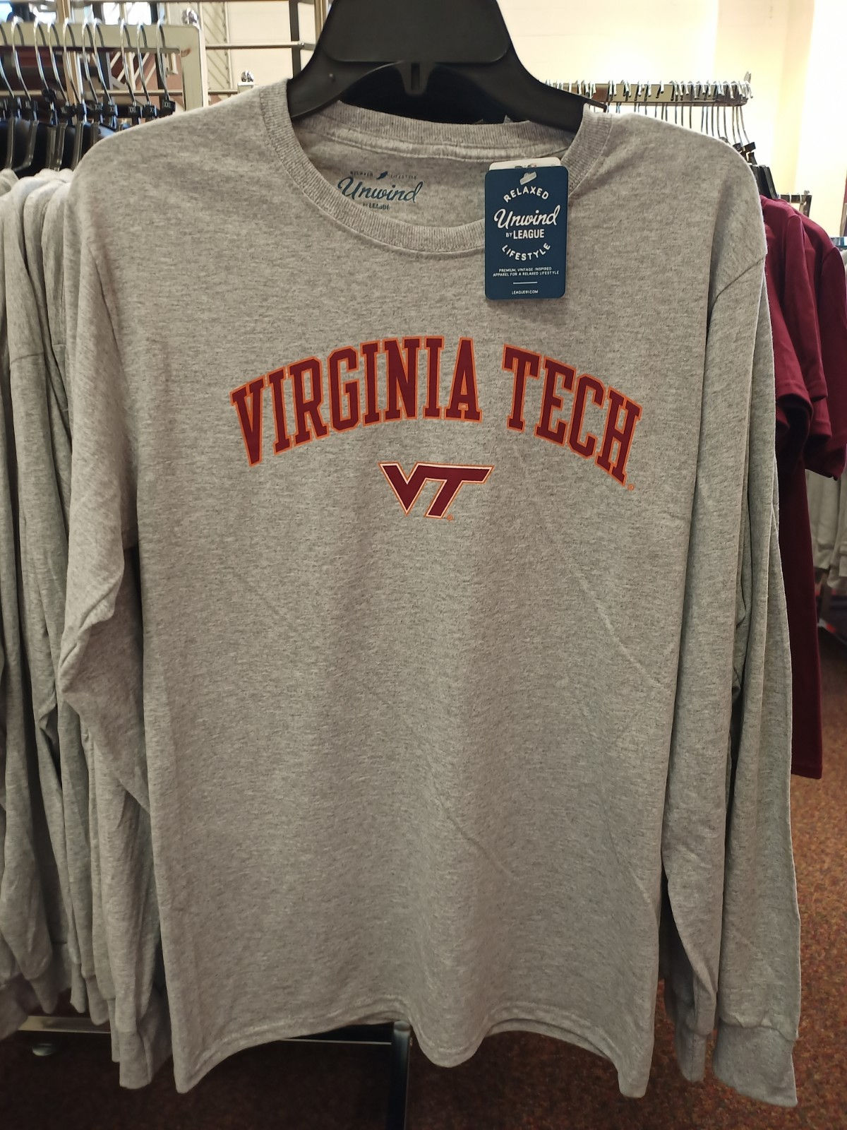 VT EZ Long Sleeve Tee Heather Grey Stock # 1326860