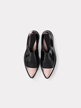 Pointed Black and Pink Shoes