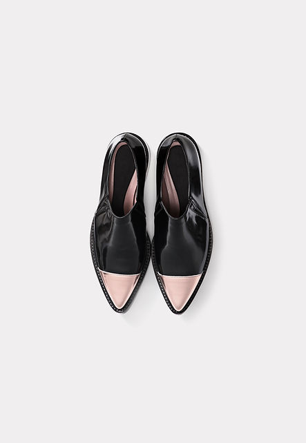 Pointed Black and Pink Shoes