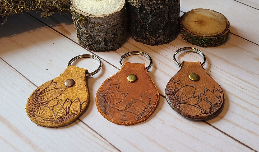 Thumbnail: Leather Sunflower Keychains