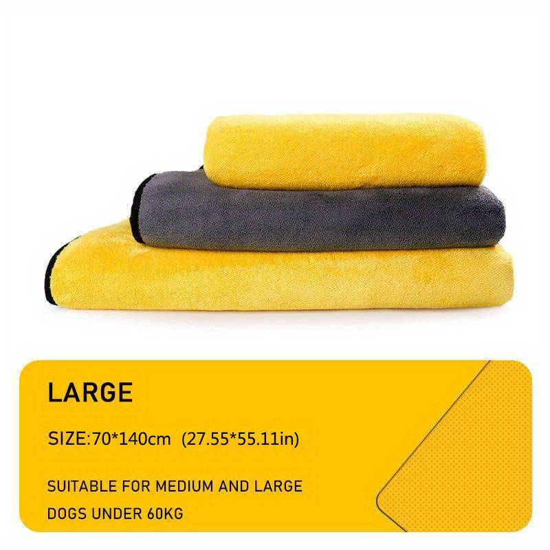Thumbnail: Ultra-Absorbent Quick-Dry Pet Towel - Soft, Water-Wicking Bath Towel