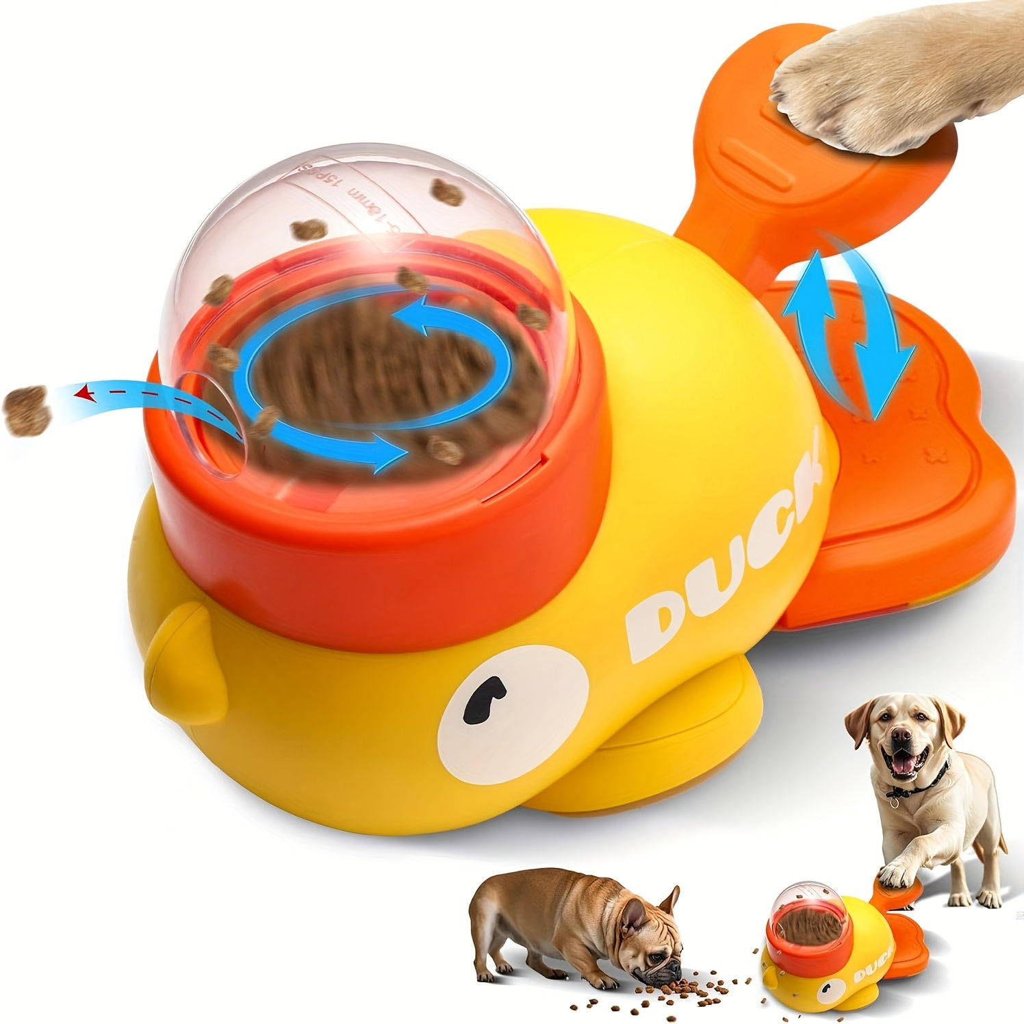 Interactive Press-Type Dog Treat Dispenser Toy