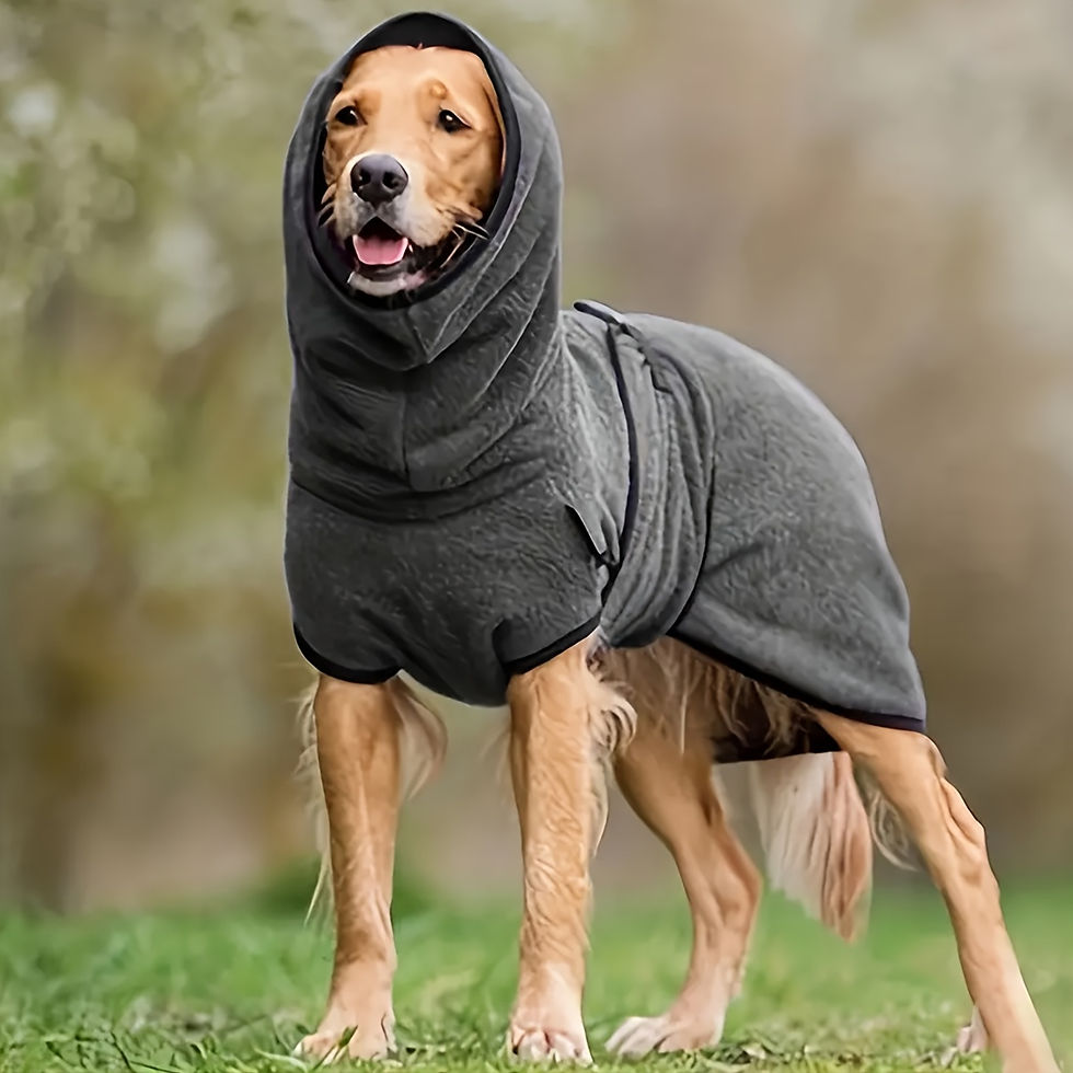Thumbnail: Cozy Fleece-Lined Dog Hoodie - Thick and Warm for Small to Large Breeds
