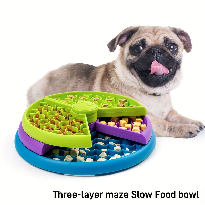 Thumbnail: Slow Feeder Dog Bowl with 3-Tier Rotating Layers 