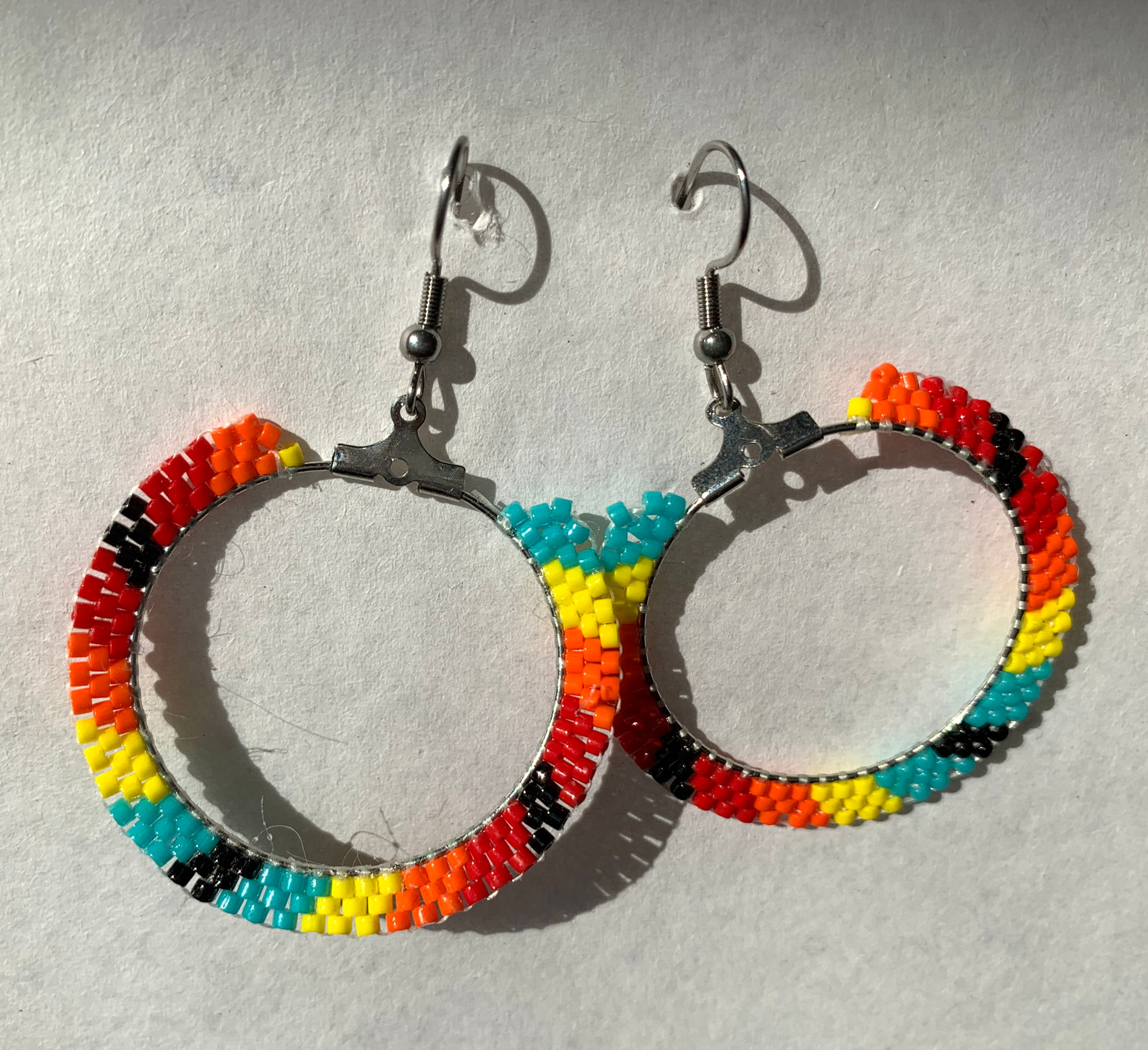 Rainbow Hoop Earrings