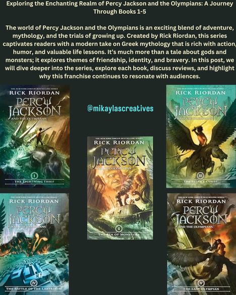 Exploring the Enchanting Realm of Percy Jackson and the Olympians: A Journey Through Books 1-5