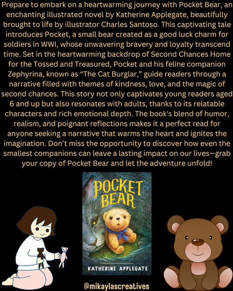 Heart and Second Chances take Center Stage in Katherine Applegate's Charming Story About a "Pocket Bear."