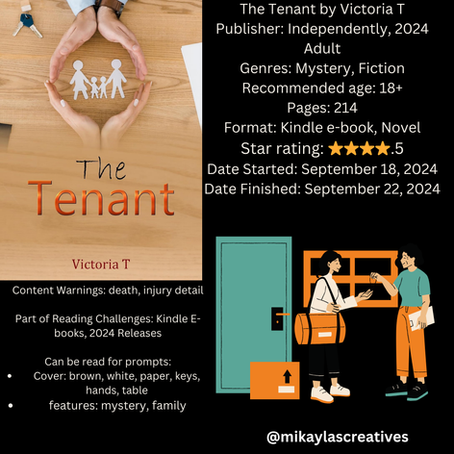 The Tenant by Victoria T. Book Review: Uncovering the Mystery of a Debut Novel with a Twist