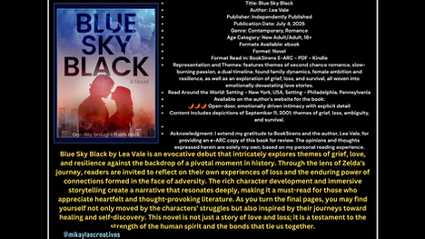 Past, Present, Love, Family, and Grief Combine in the Emotional and Powerful Debut Novel Blue Sky Black by Lea Vale