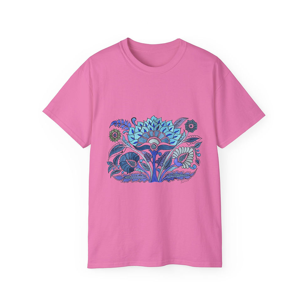 Thumbnail: Kalamkari Unisex, Eco-Friendly Vibrant Graphic Tee