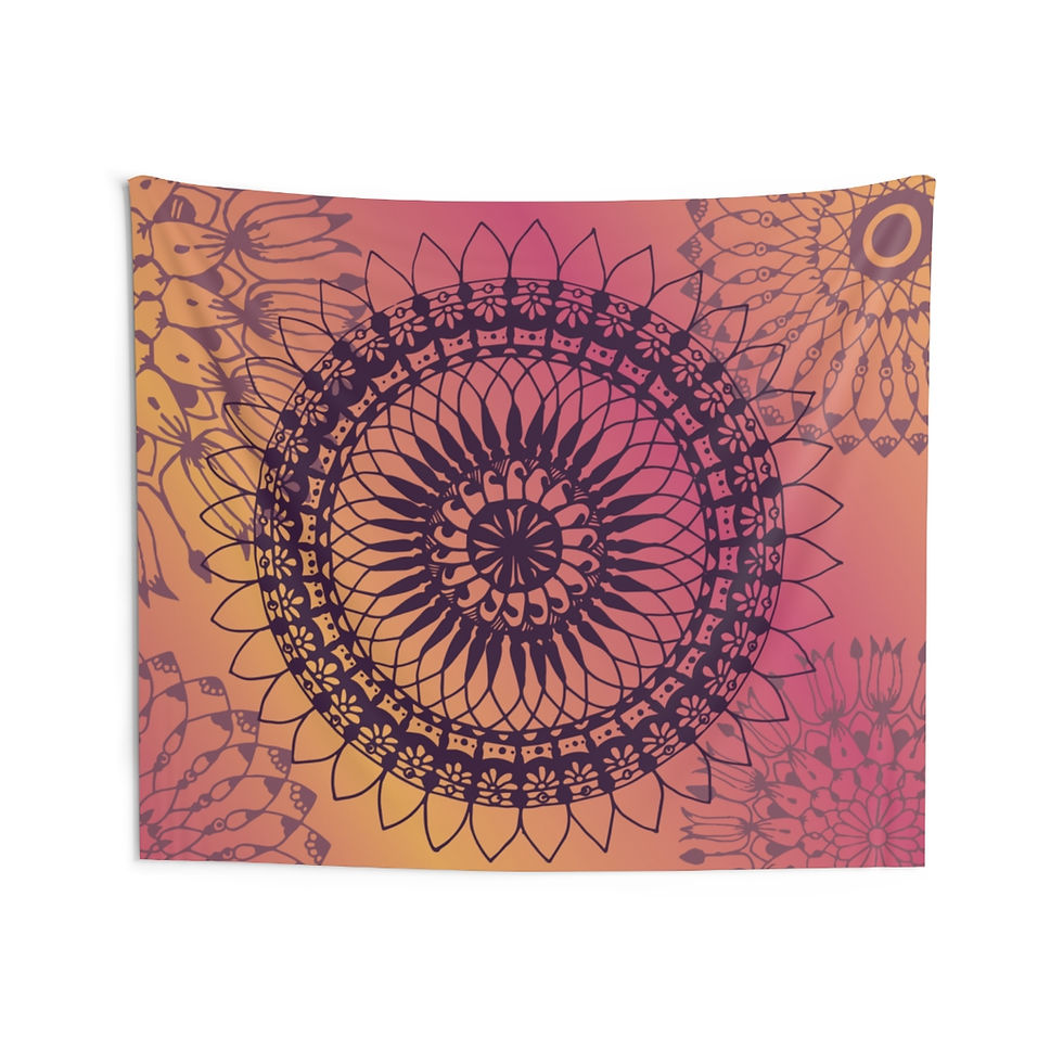 Thumbnail: Sunset Mandala Wall Tapestry