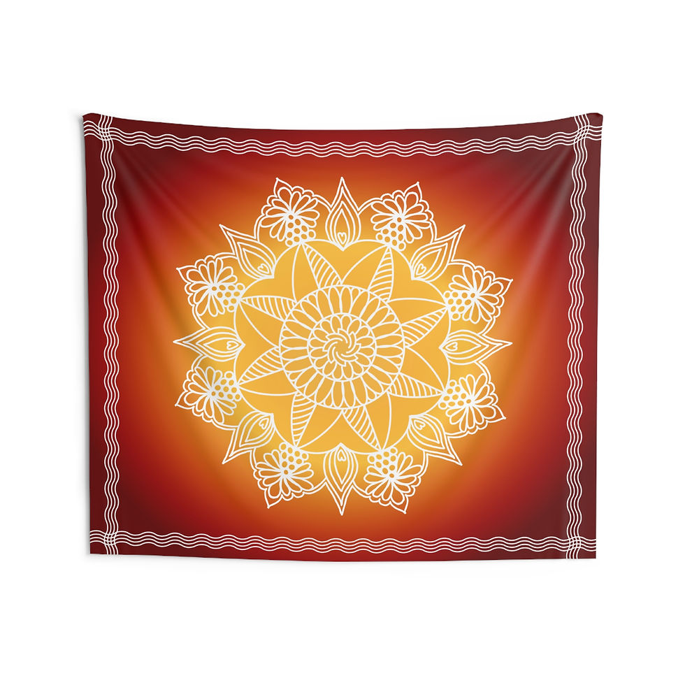 Thumbnail: Red gradient rangoli backdropTapestry