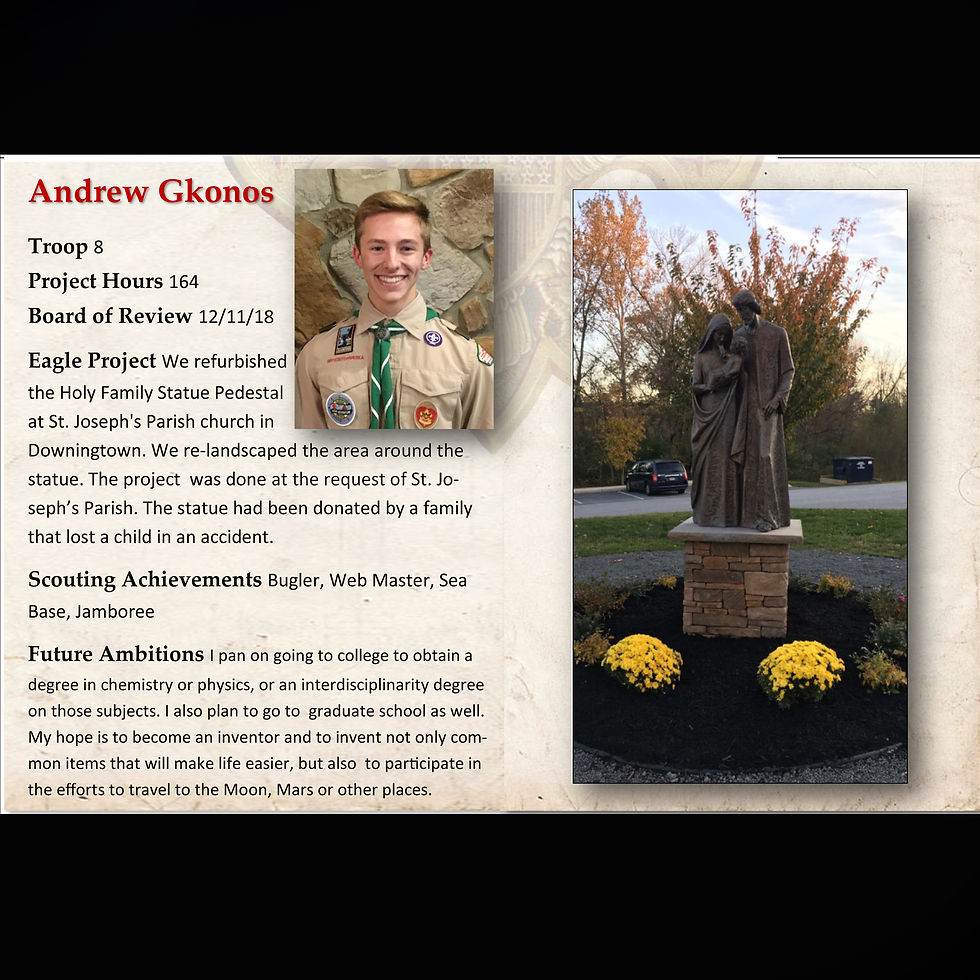 Andrew Gkonos Troop 8, 2018