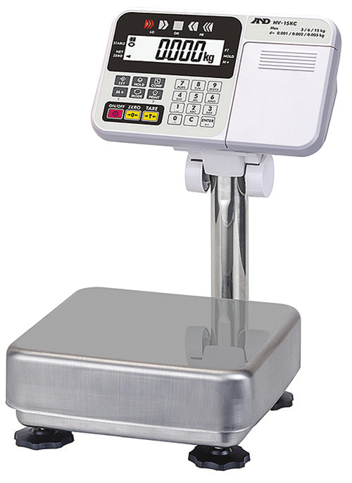 A&D HV-15KC whole bench scale; column LCD indicator and stainless platform