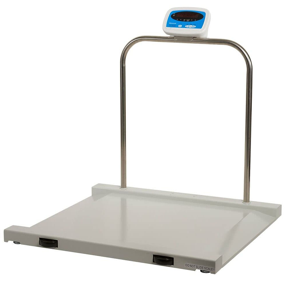 Thumbnail: Brecknell Wheelchair Scale, 1000 lb Capacity, LCD Display, Easy & Simple to Use