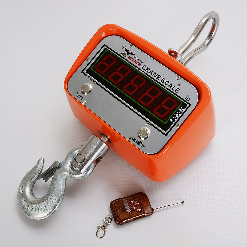 Thumbnail: Optima Scales OP-925A-6000 Heavy-Duty Crane Scale - 6000 lbs x 2 lb. LED Display