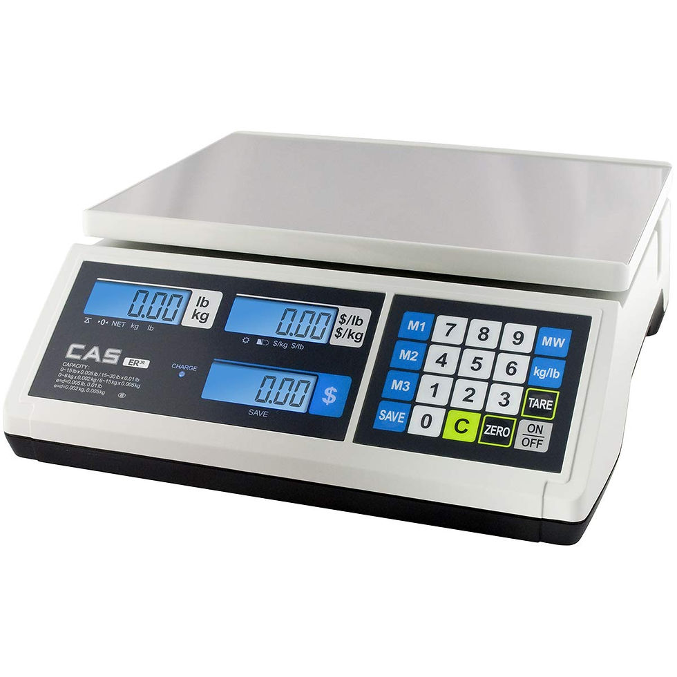 CAS ERJR Price computing Scale, 30 lb x 0.01 lb, NTEP, Legal for Trade