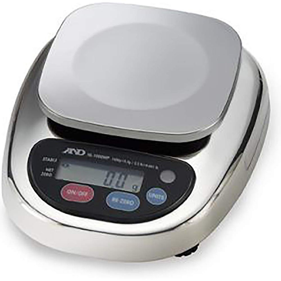 Thumbnail: A&D Weighing HL-300WP Portion Control Washdown Scale | 300 g x 0.1 g