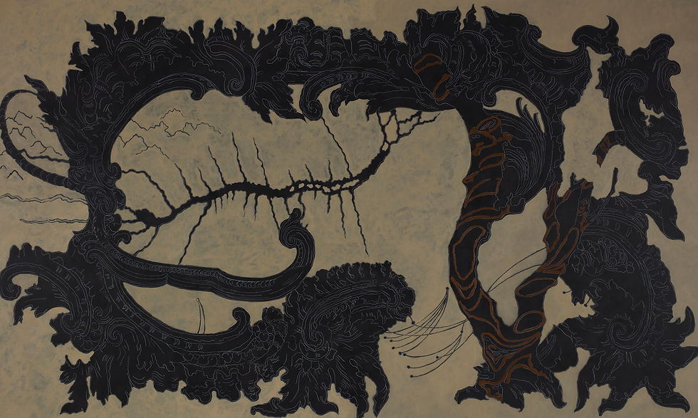 b8. Debora Hirsch_Firmamento (tree), 2019, acrylic and ink on canvas, 110cm x 185cm.jpg