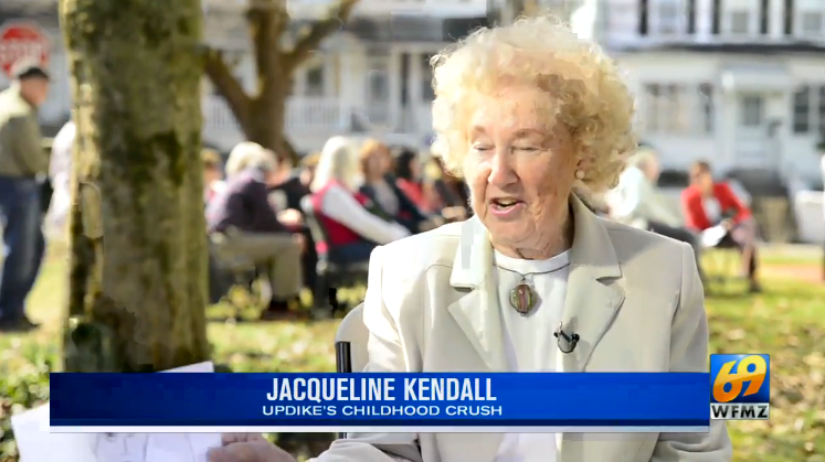 Local TV reports on Updike 90th birthday event