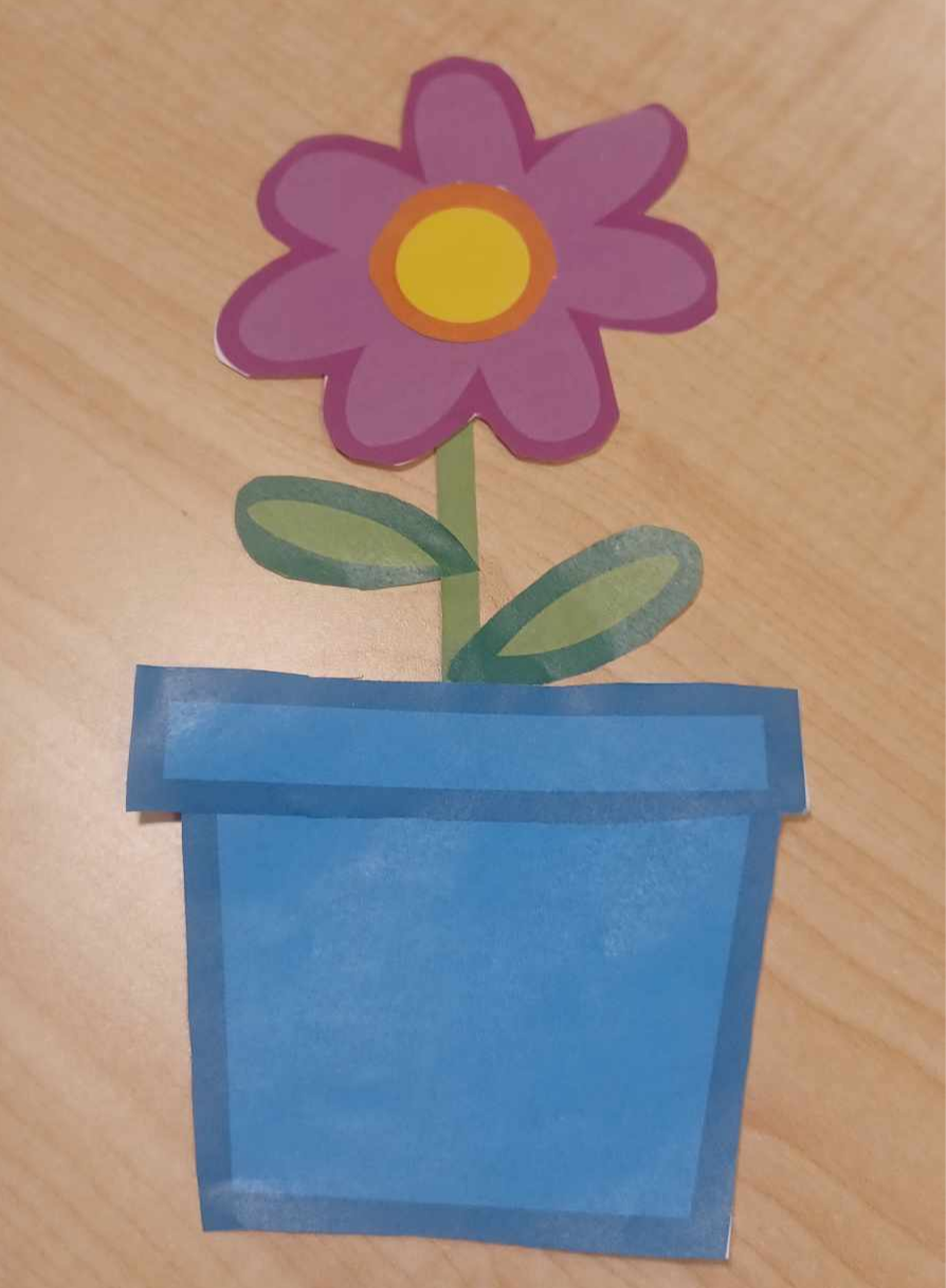 cut and paste flower pot