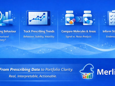 Portfolio strategy in healthcare is fundamentally different from portfolio strategy in most other industries. Decisions are not driven by short-term sales signals or commercial noise, but by long-term direct prescribing behavior, sustainability, and healthcare system dynamics.  This is where Merlinn plays a distinct role.