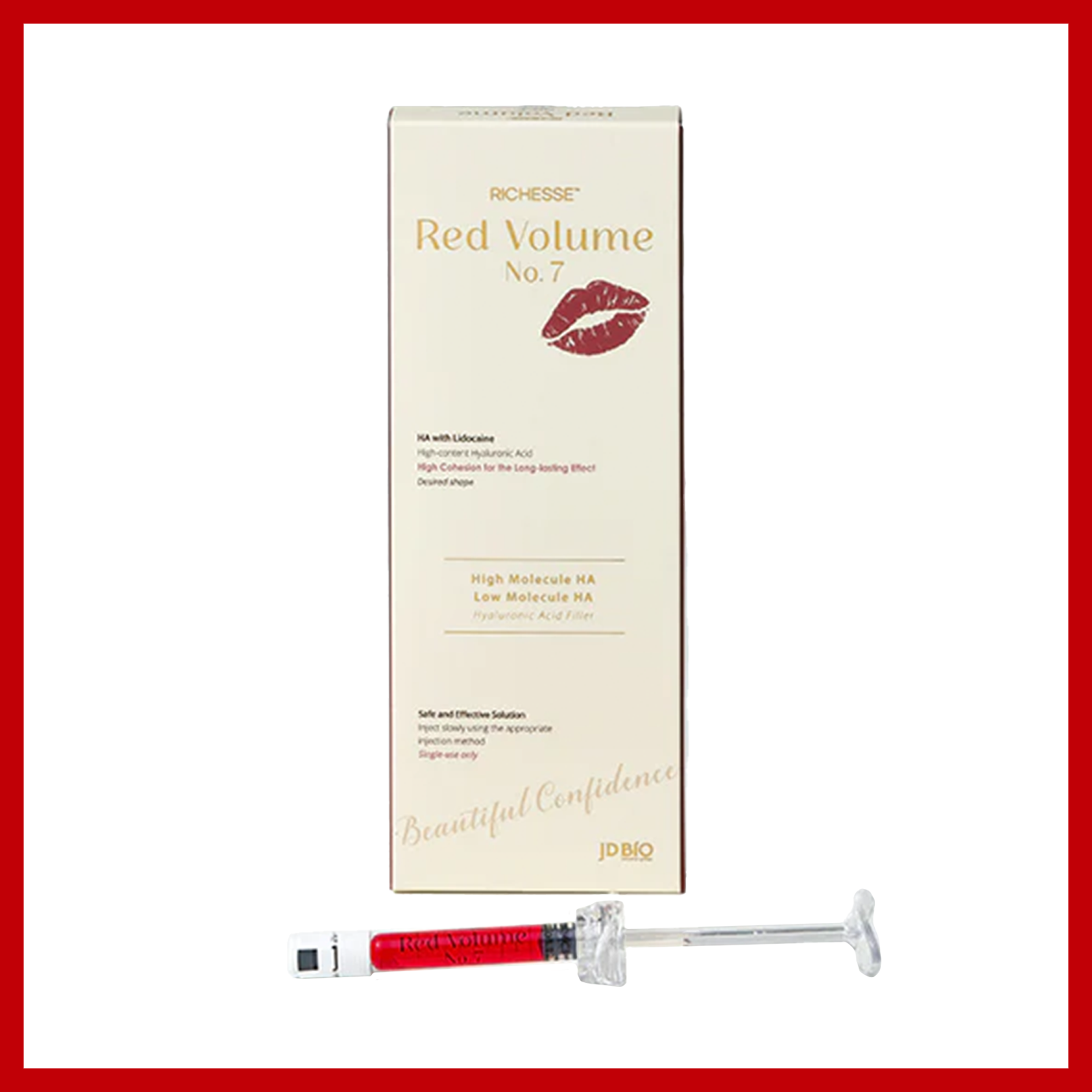 Richesse Red Volume No. 7, Relleno Labial, 1.1ml, Lidocaína