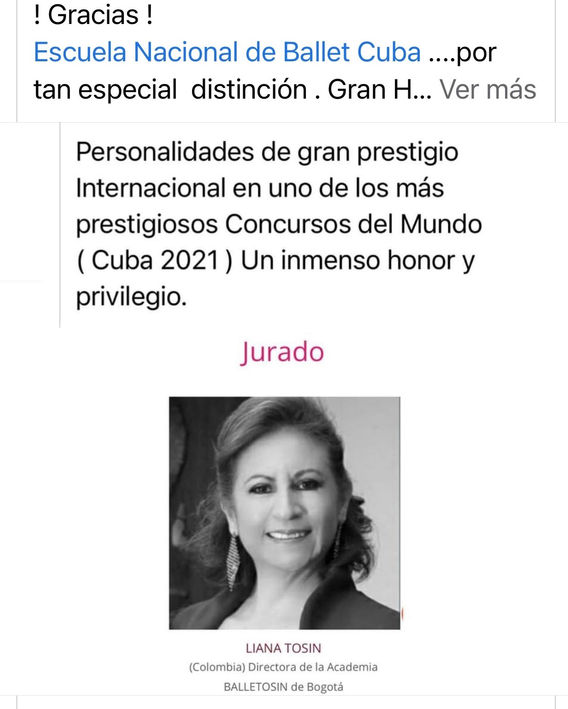 JURADO / CONCURSO INTERNACIONAL DE BALLET ( CUBA 2021 )