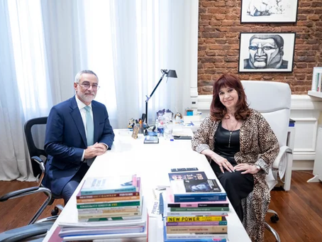 Cristina Kirchner recibió al embajador de Brasil en el Instituto Patria