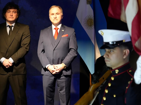 Milei y Jorge Macri participaron en el acto por el Día de la Independencia de EE. UU. en la embajada
