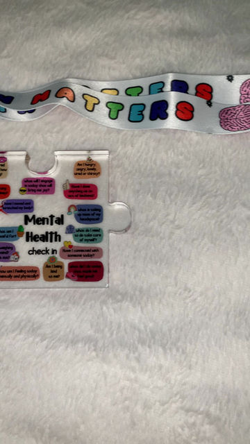 Thumbnail: Mental Health Keychain & Puzzle Glass Accessory Set