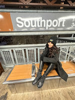 Taking the subway in Chicago, Illinois at Southport
