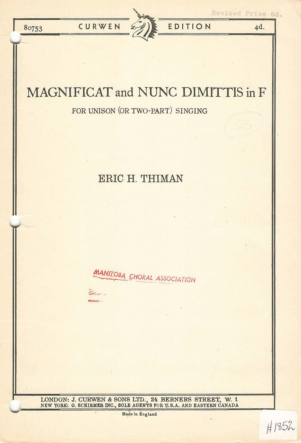 Thumbnail: Magnificat and Nunc Dimittis in F