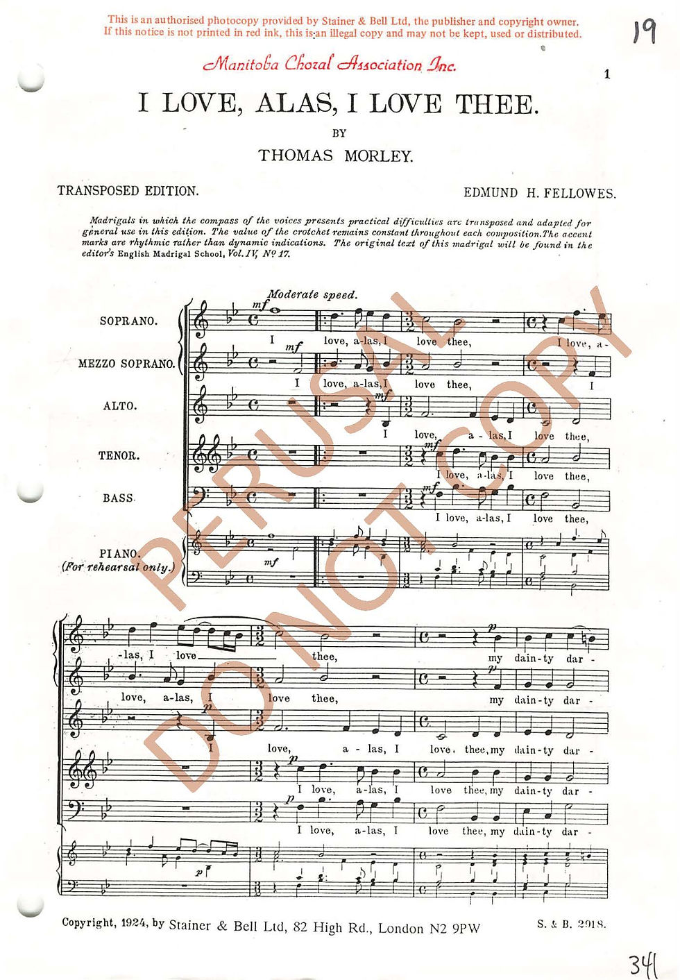 I Love, Alas, I Love Thee