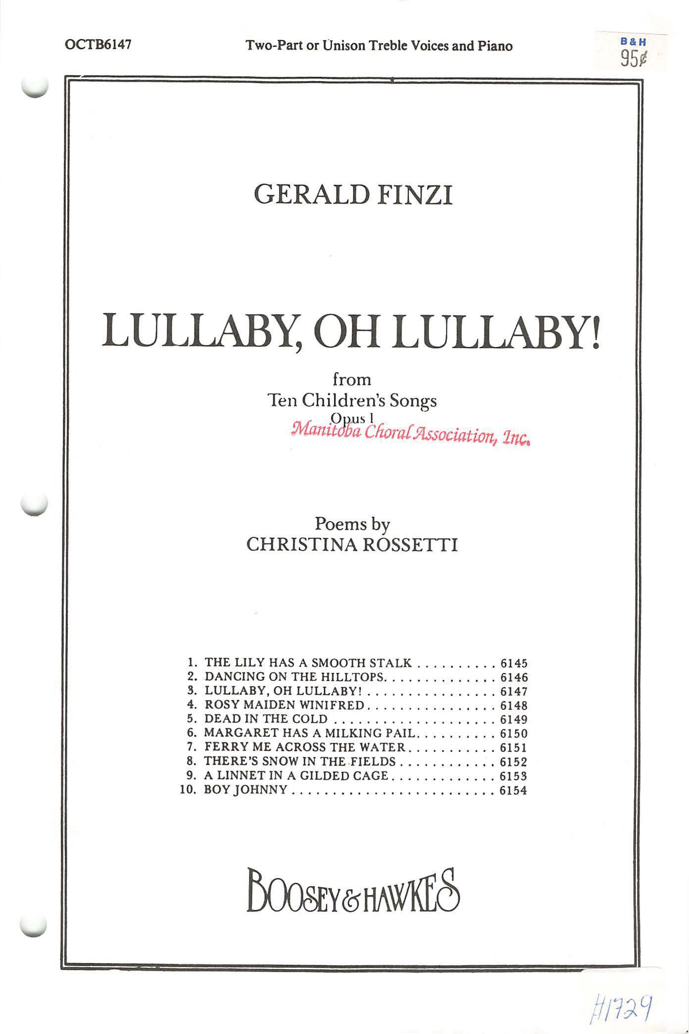 Lullaby, Oh Lullaby!